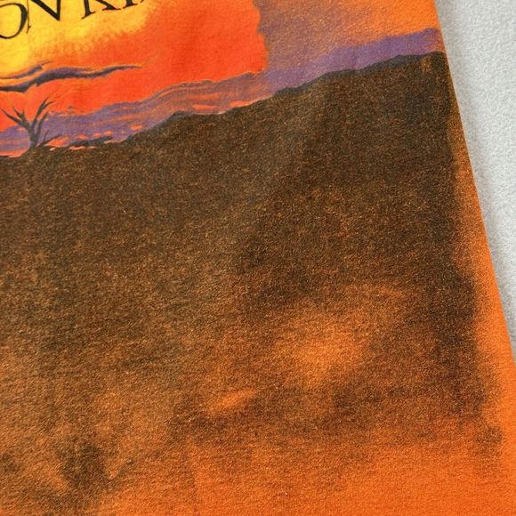 Vintage Disney The Lion King Shirt Mens Large Orange All Over Print AOP 90s - Picture 5 of 12